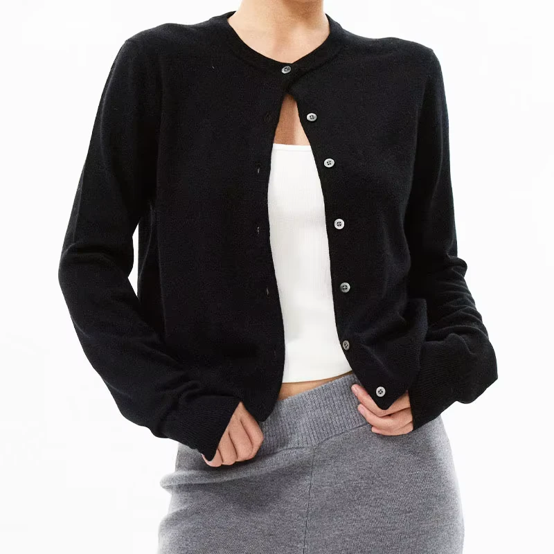 Women's 315g Pure Merino Wool Button Cardigan Sweater