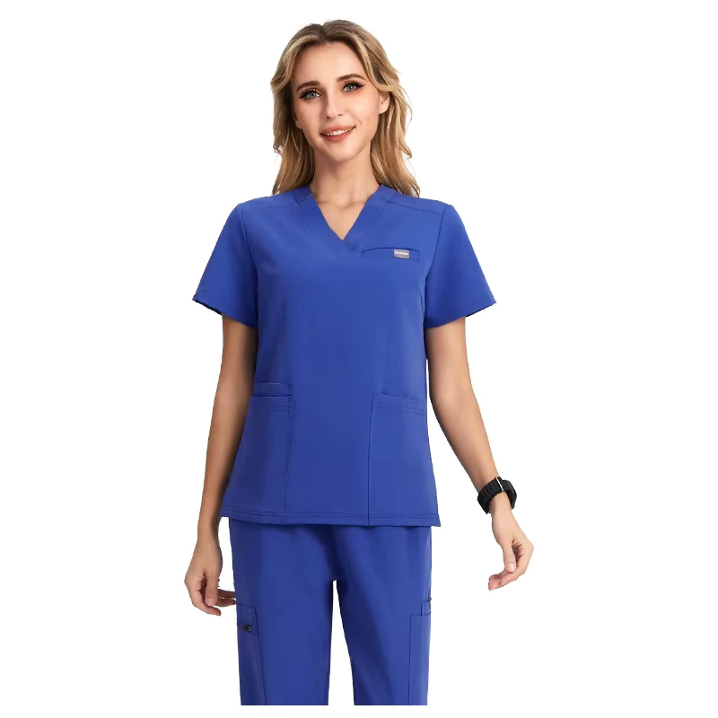 Women's 4-Way Stretch Soft Breathable Medical Scrub Set Nursing Workwear