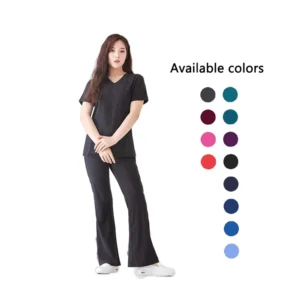 Women’s Breathable Hospital Uniforms Medical Scrubs Joggers Nursing Vendors’ Uniform Sets Cotton Polyester OEM Service