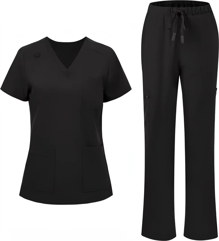 Women's Cotton Medical Scrubs Set Hospital Nurse Uniforms Waterproof Medical Uniform Set