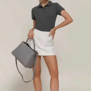 Women’s Cotton Polyester Dry-Fit Golf Polo Shirt Solid Color