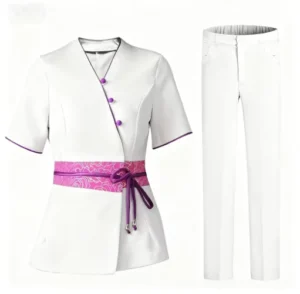 Women’s Customizable Fashion Spandex Scrubs Salon Spa & Medical Beauty Uniform for OEM Service