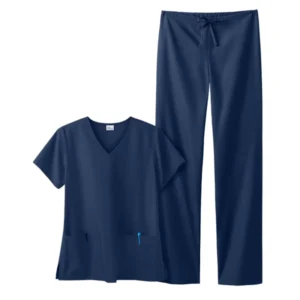 Women’s Fashionable Breathable Soft Woven Fabric Spandex Stretch Scrubs for Nurse Doctor Dental Hospital Medical Clothing Sets