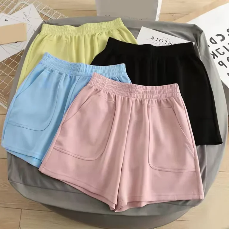 Womens-High-Waist-Elastic-Sports-Shorts-for-Beach-and-Streetwear