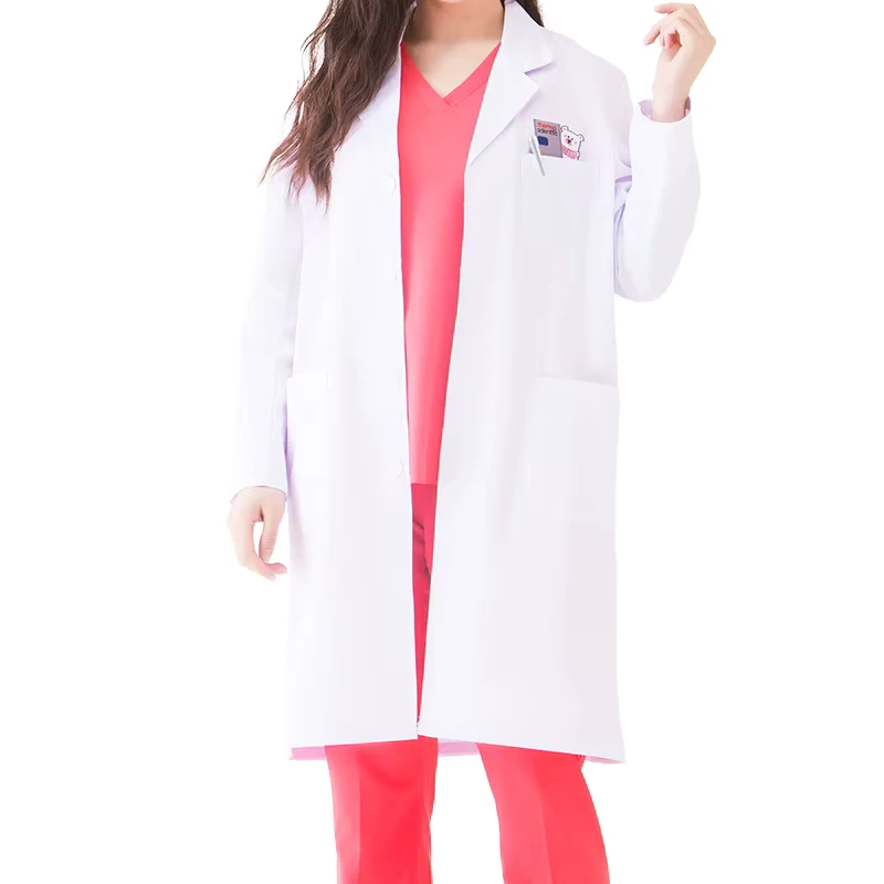 Women's Hospital Uniform White Lab Coat Polyester Cotton Fashion Design Doctor's Working Wear