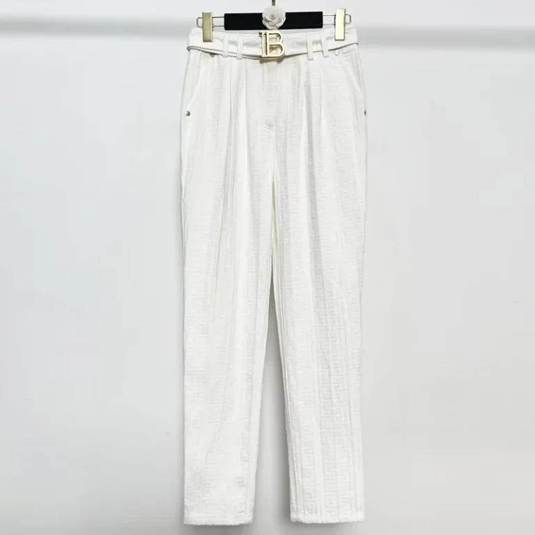 Womens-Jacquard-High-Waist-Pants-with-Lace-Up-Detail-and-Pockets