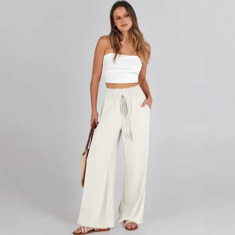Womens-Linen-Pants-Drawstring-Waist-Wide-Leg-Summer-Casual-Vacation-Trousers