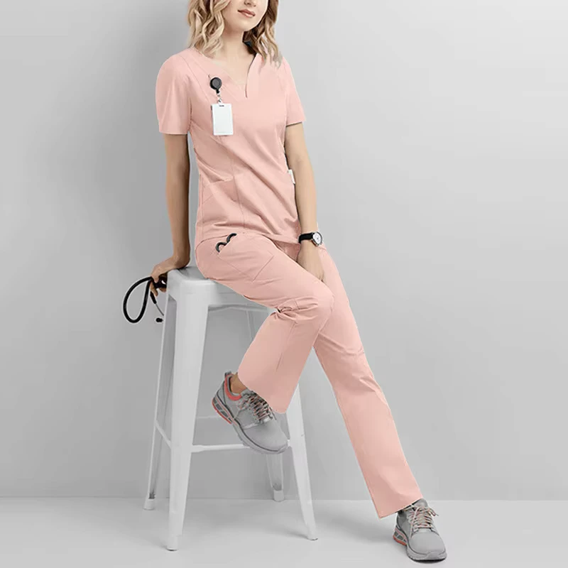 Women's Nurse Uniform Sets Medical Scrubs Breathable for Hospital Use