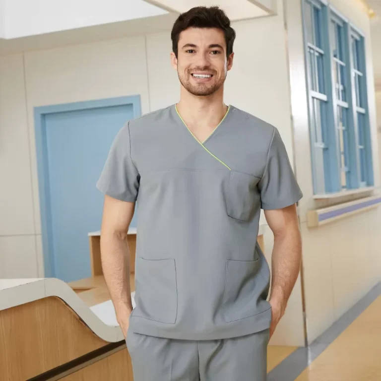 Womens-Nurse-Uniforms-V-Neck-Dentist-Scrub-Sets-Stretch-Medical-Workwear-306-100