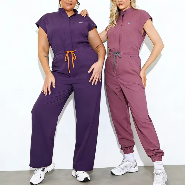 Womens-Nursing-Scrubs-Jumpsuits-Hospital-Use-Accessories-Polyester-Spandex-All-Season-OEM-ODM-Customization