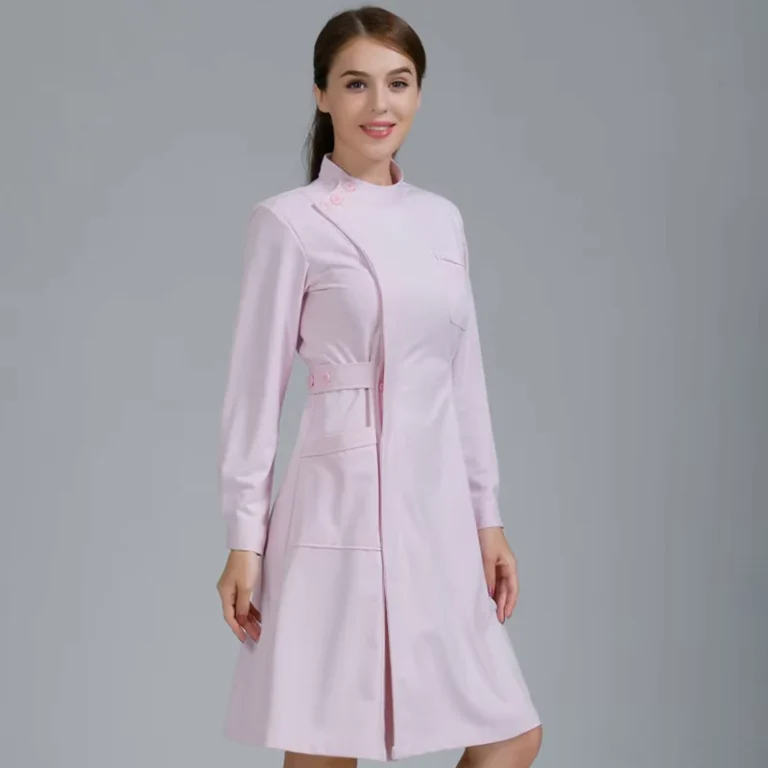 Womens-Pink-and-White-Medical-Nurse-Dress-Uniform