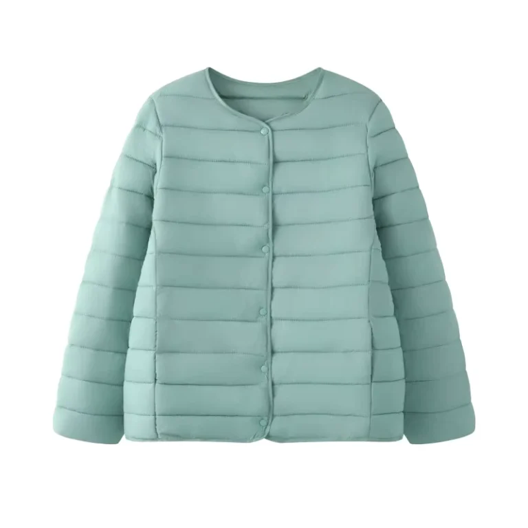 Womens-Round-Neck-Insulated-Coat-with-Front-Buttons