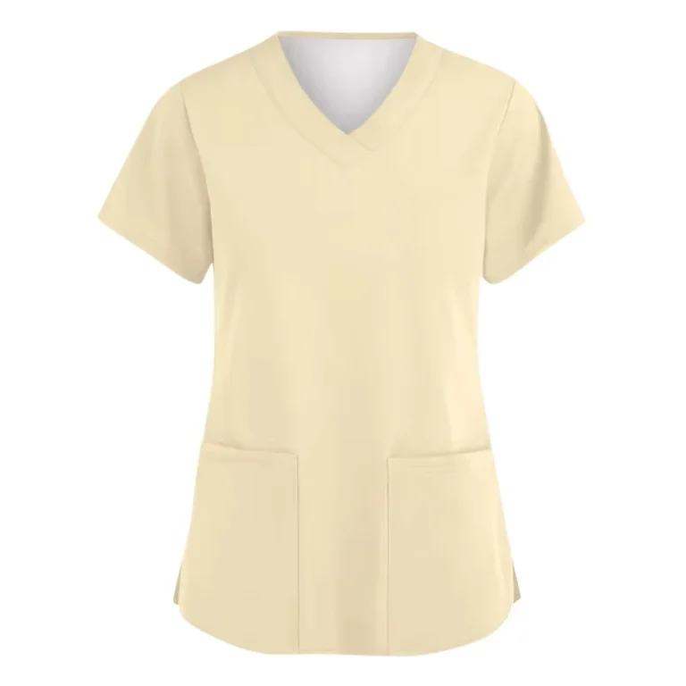 Womens-Scrub-Tops-Short-Sleeve-V-Neck-Shirts-Nursing-Working-Uniform-New-Solid-Color-Medical-Plus-Size-Scrub-T-Shirts