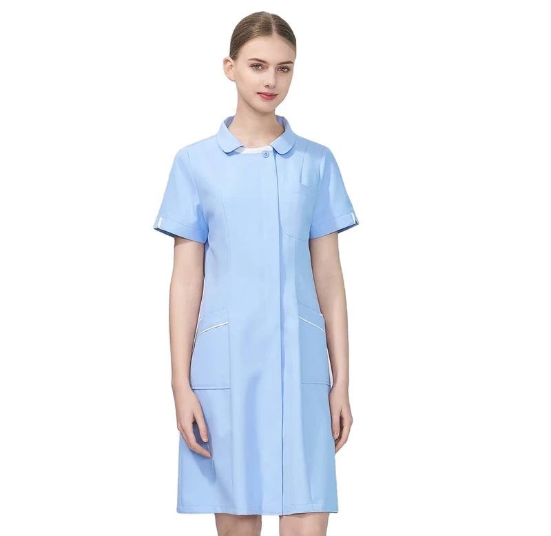 Women's Short-Sleeve Doctor and Nurse Pharmaceutical Medical Uniform
