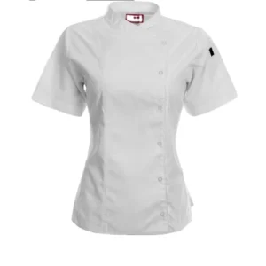 Women’s Short-Sleeve Snap Chef Jacket with Vented Mesh