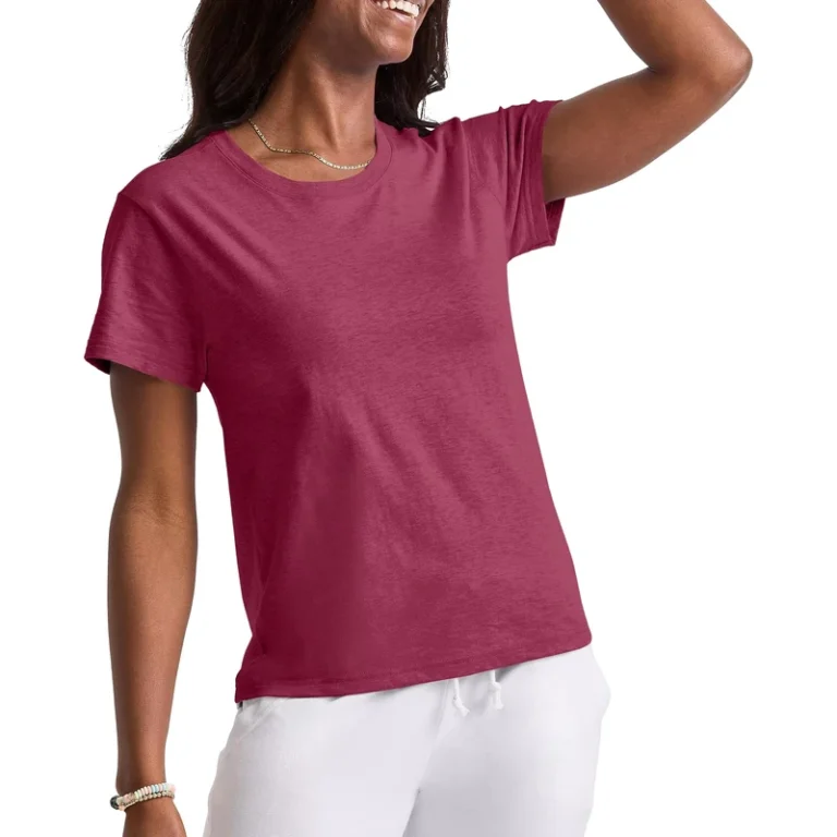 Womens-Short-Sleeve-Solid-Cotton-T-Shirt-Casual-Summer-Loose-Top