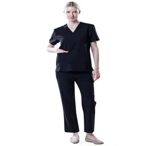 Women’s Simple Style Dobby Fabric Wear Resistant Lightweight Nurse Uniform Casual Clothes for Medical Staff