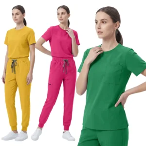Women’s Spandex Stretch Medical Nurse Scrub Set
