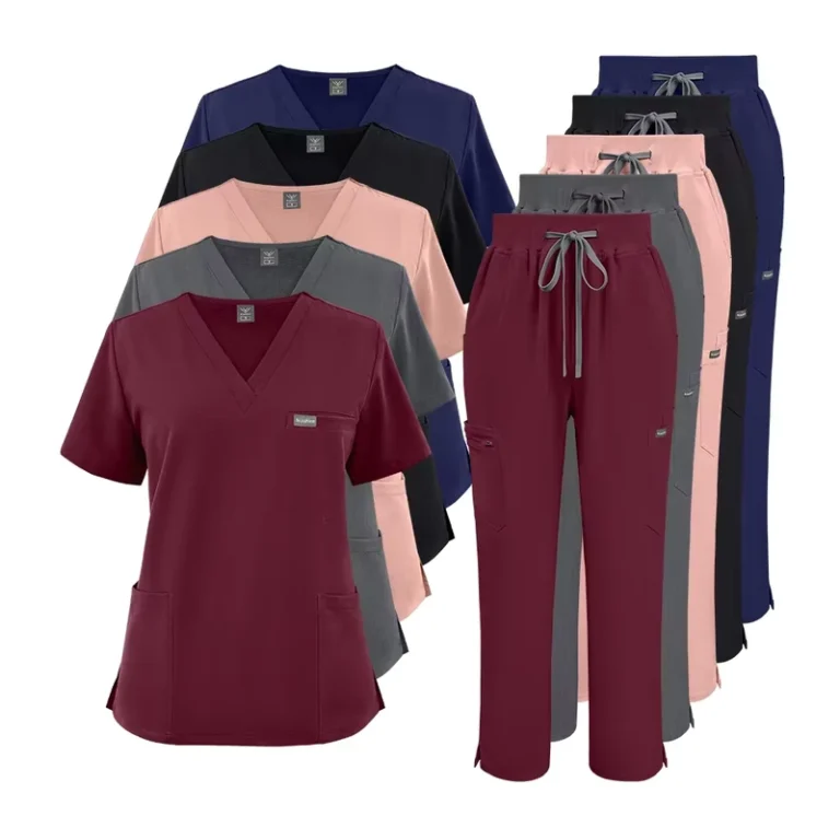 Womens-Straight-Leg-Pants-Scrub-Uniform-Set-for-Beauty-Salon-Work