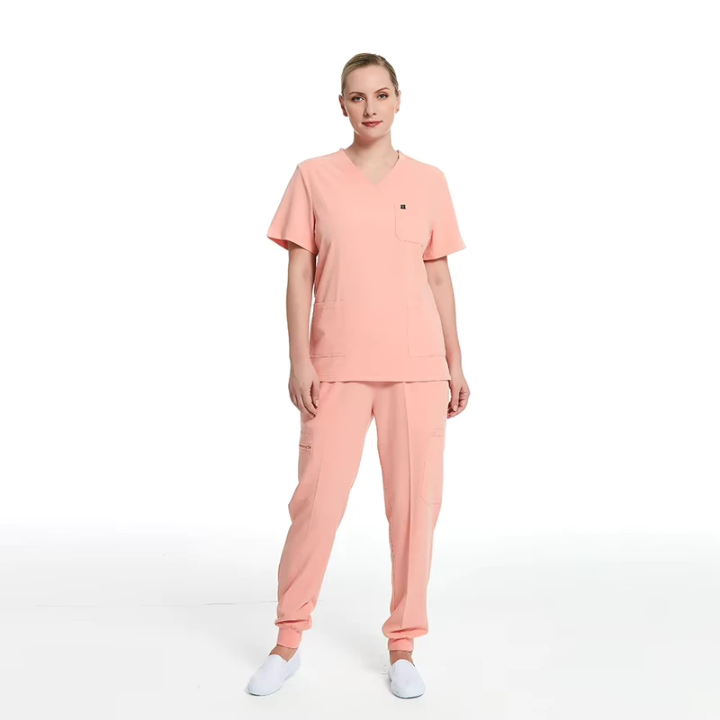 Women's Stretch Anti-Wrinkle Medical Scrub Set for Hospital, Spa and Clinic
