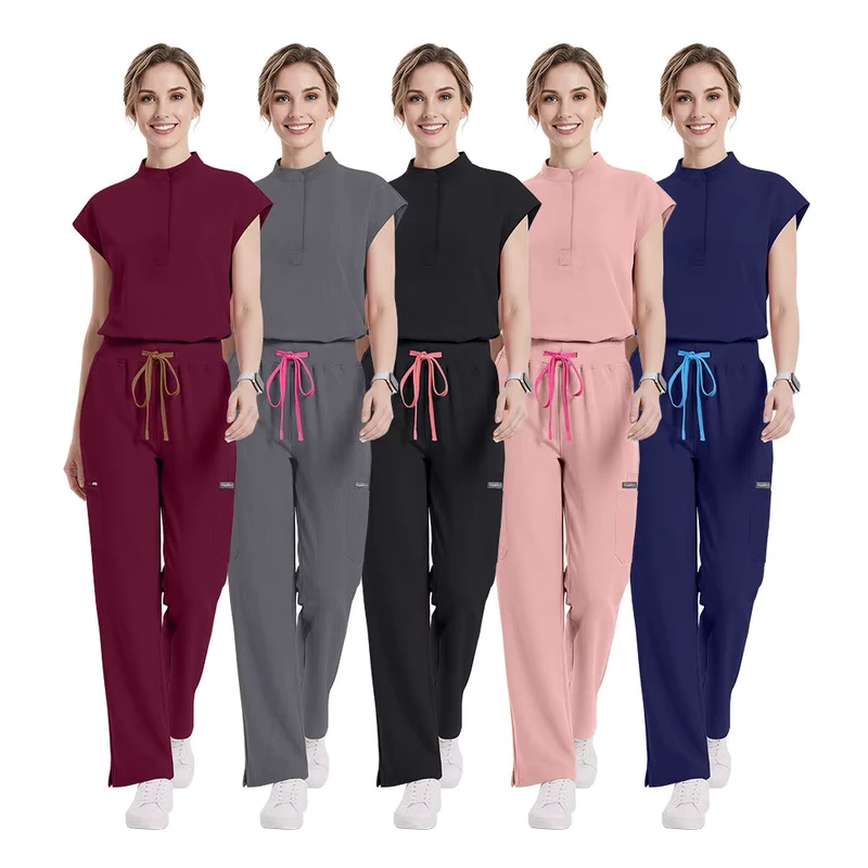 Women's Stretch Breathable Hospital Uniform Scrubs Custom Logo
