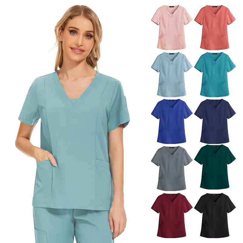 Women's Stretch Breathable Jogger Nursing Scrub Set Spandex