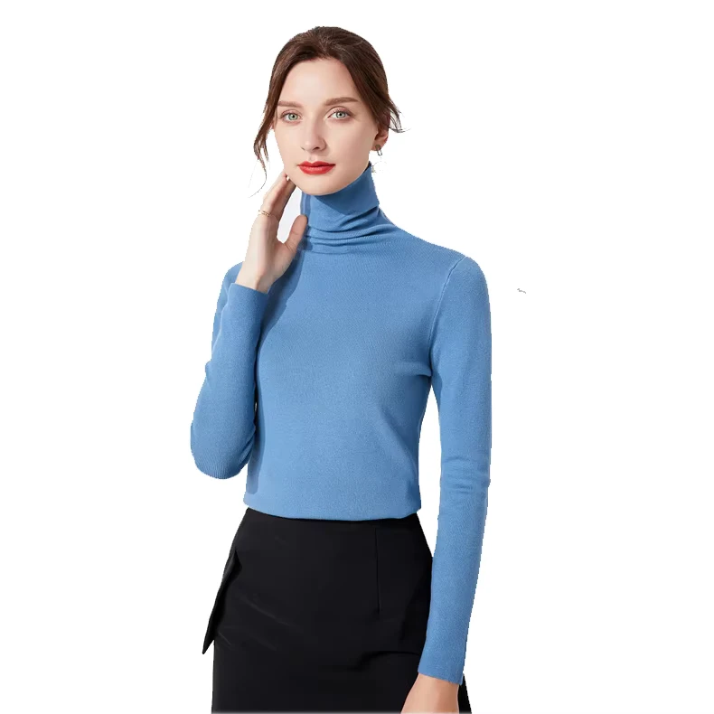 Women's Thick Knit Turtleneck Winter Pullover Sweater