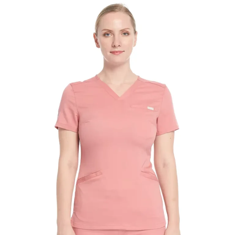 Womens-V-Neck-Slim-Fit-Scrub-Set-with-4-Way-Stretch-and-Quick-Dry-Fabric