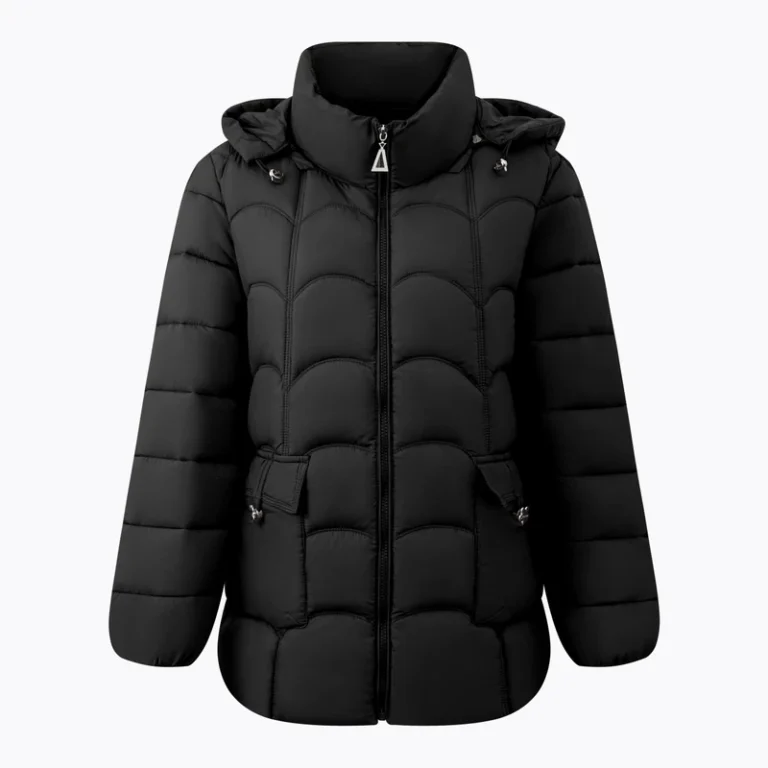 Womens-Vintage-Mid-Length-Woven-Wool-Lined-Windbreaker-Winter-Jacket-Polyester-Insulated-Hooded-Zipper-Outerwear