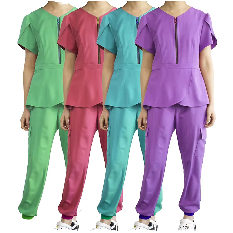 Women's Waterproof Medical Scrub Set Top for Hospital and Nursing