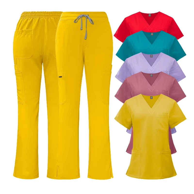 Women's Waterproof Medical Scrub Uniform Set with Jacket