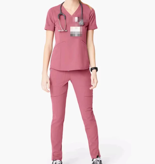 Women's Waterproof Spandex Stretch Nurse Scrub Set