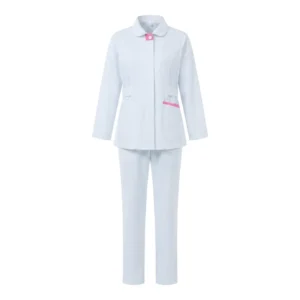 Women’s White Cotton Broadcloth Short Nursing Uniform for Maternity Center Hospital Clinic