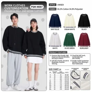 Women’s Winter Color-Block Crewneck Sweatshirt, Long Sleeve