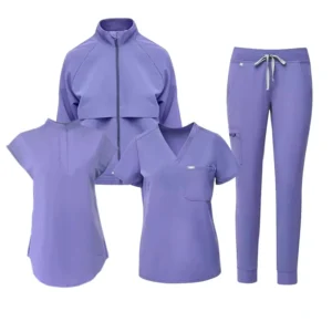 Women’s Woven Cotton Medical Scrub Set