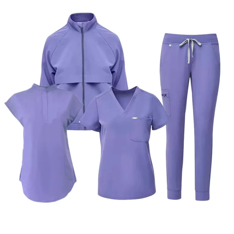 Womens-Woven-Cotton-Medical-Scrub-Set