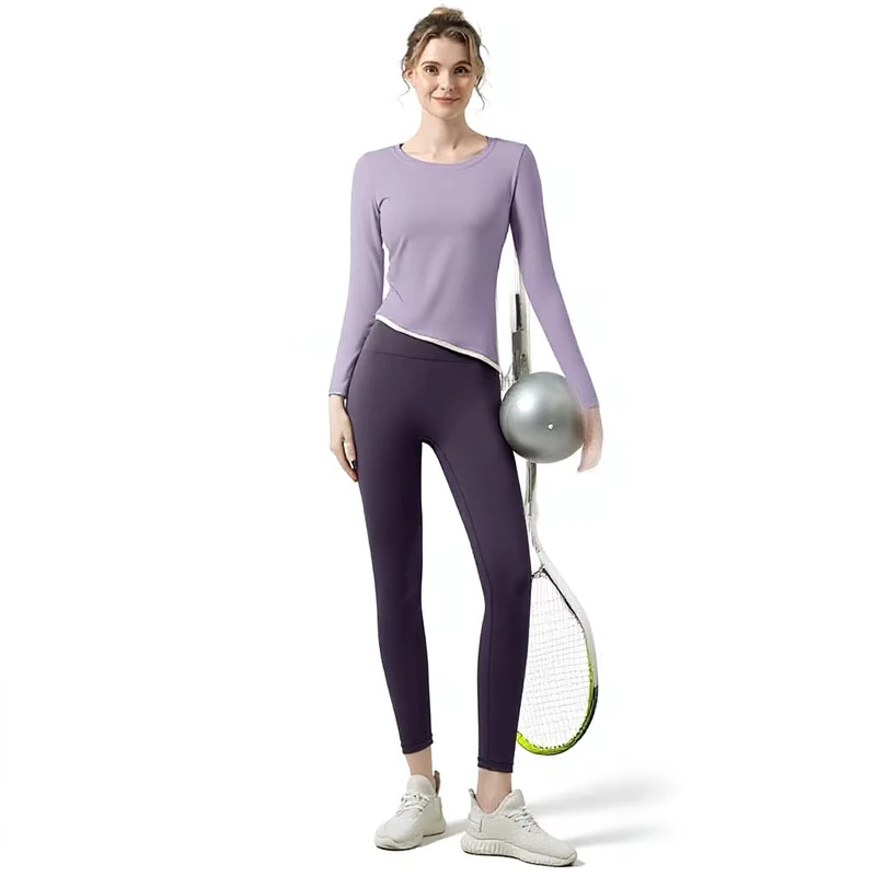 Womens Yoga Suit Autumn Winter New Arrival Nylon Sports Running Top Professional Pilates Long Sleeve Fitness Outfit Set
