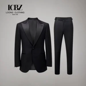 Wool Black Single Breasted Plus Size Men’s Suits Men’s Tuxedo Suit Wedding Men’s Suit