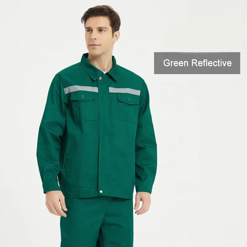 Work 100% Cotton Twill Men's Working Reflective Overall Outdoor Reflective Safety Waterproof Work Clothes