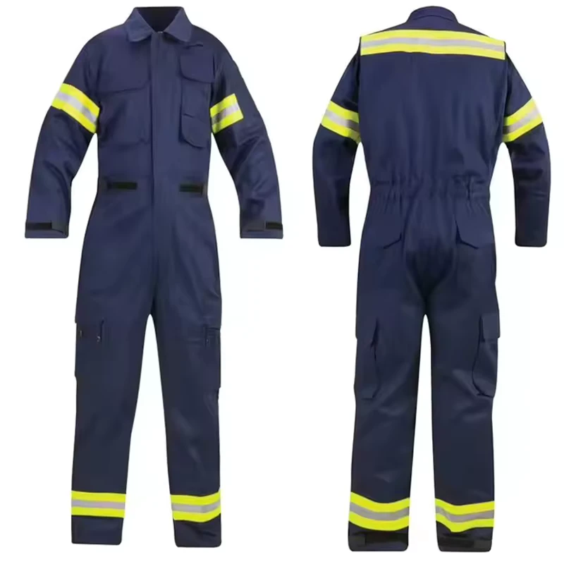 Work Clothes High-visibility Safety Overalls With Reflective Fabric Soft High-safety Suits Custom Logo