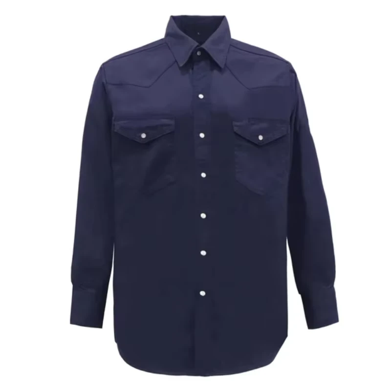 Work FRC Lightweight Cotton Pearl Snaps Certified NFPA2112 Fire Retardant Welding Smelting Classic Shirts