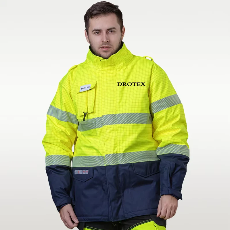 Work Jacket Safety Clothing Reflective Working Clothes High Visibility Waterproof Workwear