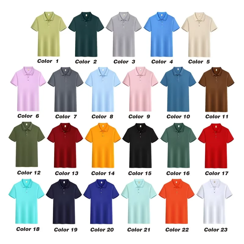 Work Polo Shirt for Middle aged Men Working Summer Business Casual Skin Friendly Breathable Lapel Golf T Shirts