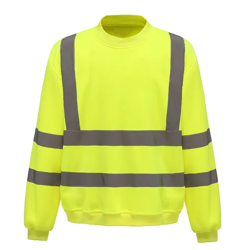 Work Safety Hoodie Long Sleeve Reflective Work Shirts Custom Logo Breathable Hi Vis Work Hoodies Workwear