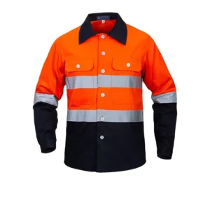 Worker Security Jacket Hi Vis Reflective Safety Work Shirt