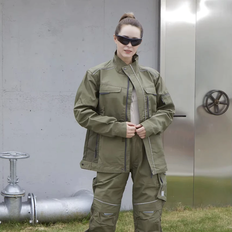 Workwear Clothing Overalls Pants Green for Workers in Construction