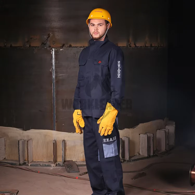 Workwear Clothing and Pant Flame Resistant Welding Safety Fireproof Work Suit