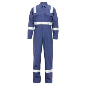 Workwear Cotton Fireproof Flame Retardant Overall Uniform Fire Resistance Clothing Pilot FR Coveralls With Reflector