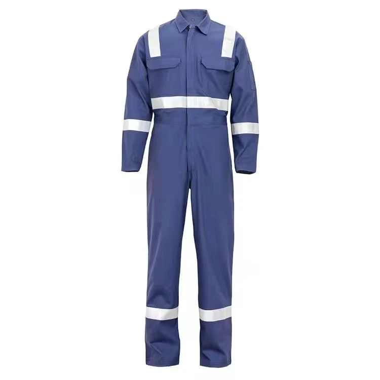 Workwear-Cotton-Fireproof-Flame-Retardant-Overall-Uniform-Fire-Resistance-Clothing-Pilot-FR-Coveralls-With-Reflector