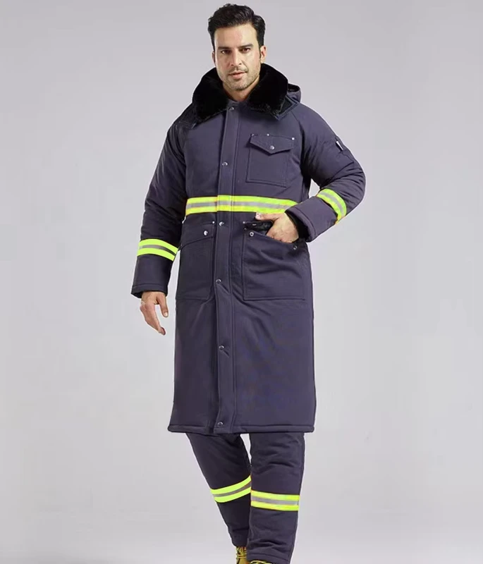 Workwear-for-Cold-Storage-Freezers-Extremely-Cold-Proof-Work-Jacket-with-Jumpsuit-Overall-Coverall